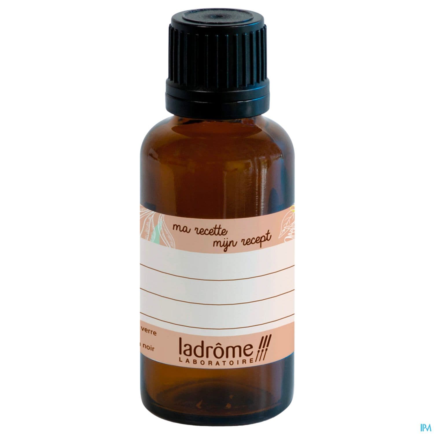Ladrome Diy Flacon Verre Brun 30ml Avec Bouchon Noir