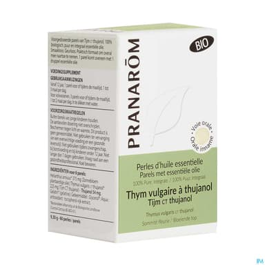 Pranarom Perles Huile Essentielle Bio Thym Vulgaire Ct Thujanol 60 Perles 100mg