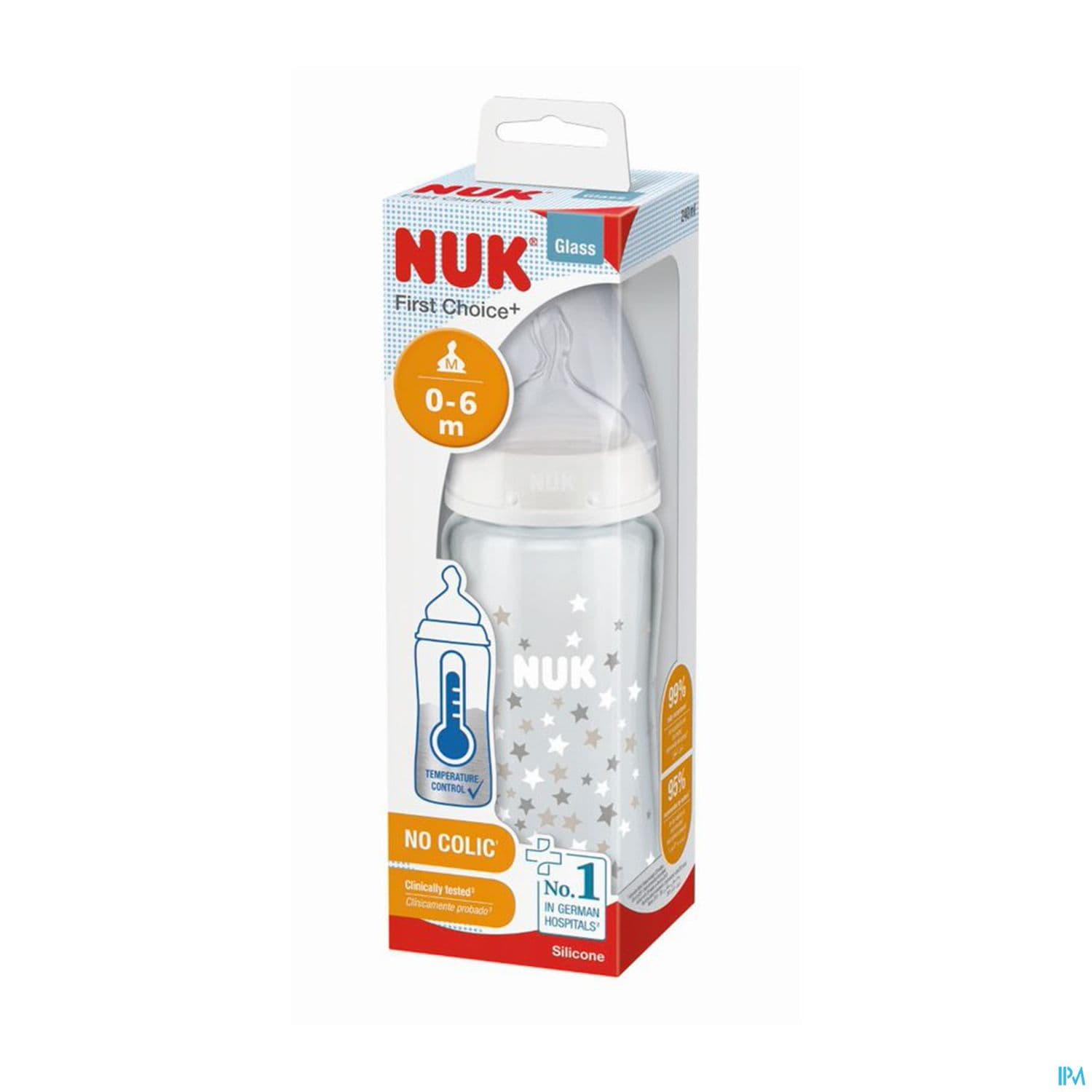 Nuk Biberon First Choice+ Fc+ Fc+ Tc 240ml Silicone 0/6m M Mixte Verre