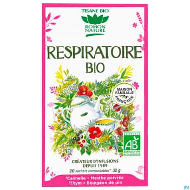 Romon Nature Complexes Respiratoire Bio Infusette 1g6 20