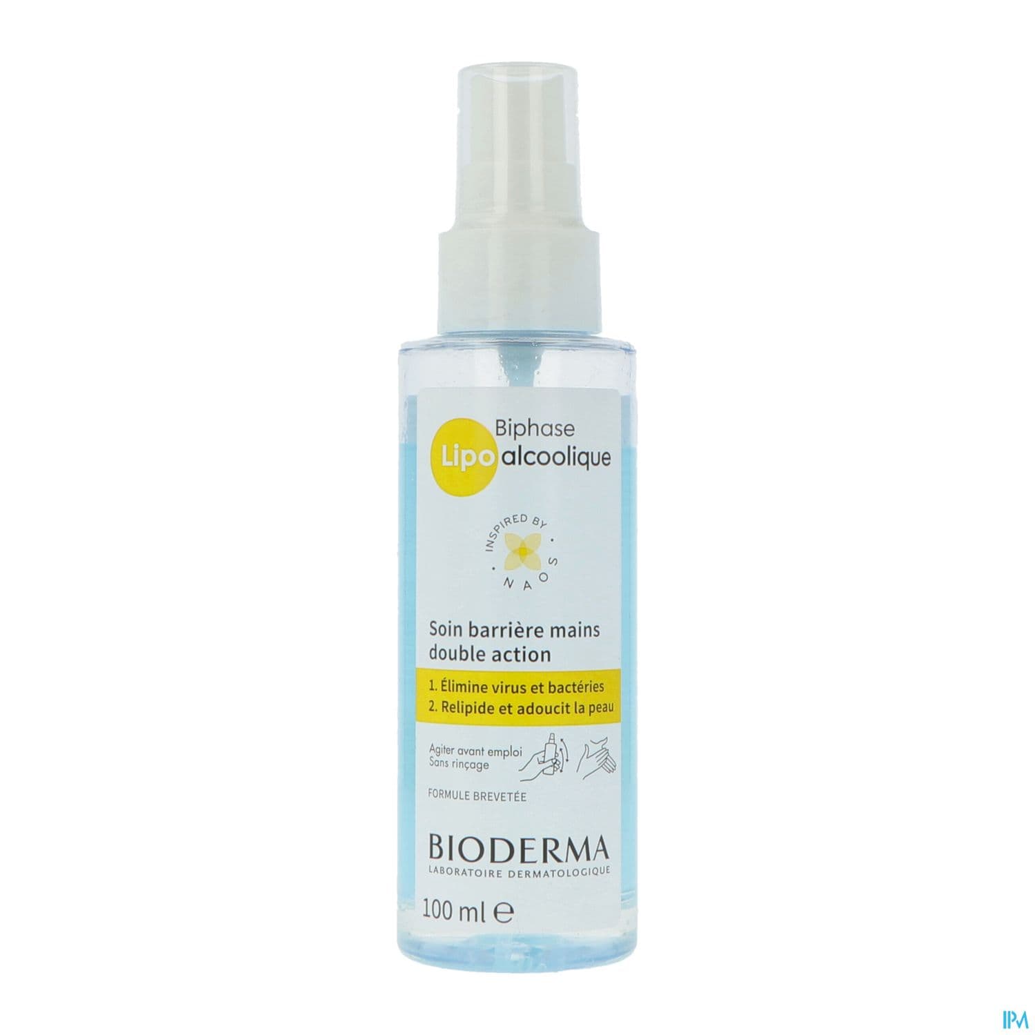 Bioderma Biphase Lipo Alcoolique Soin Barriere Mains 100ml