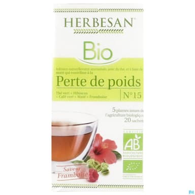 Herbesan Infusion Perte De Poids Bio Sechet 20