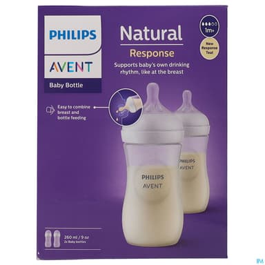 BIB AVENT NAT RESPONSE 260MLX2
