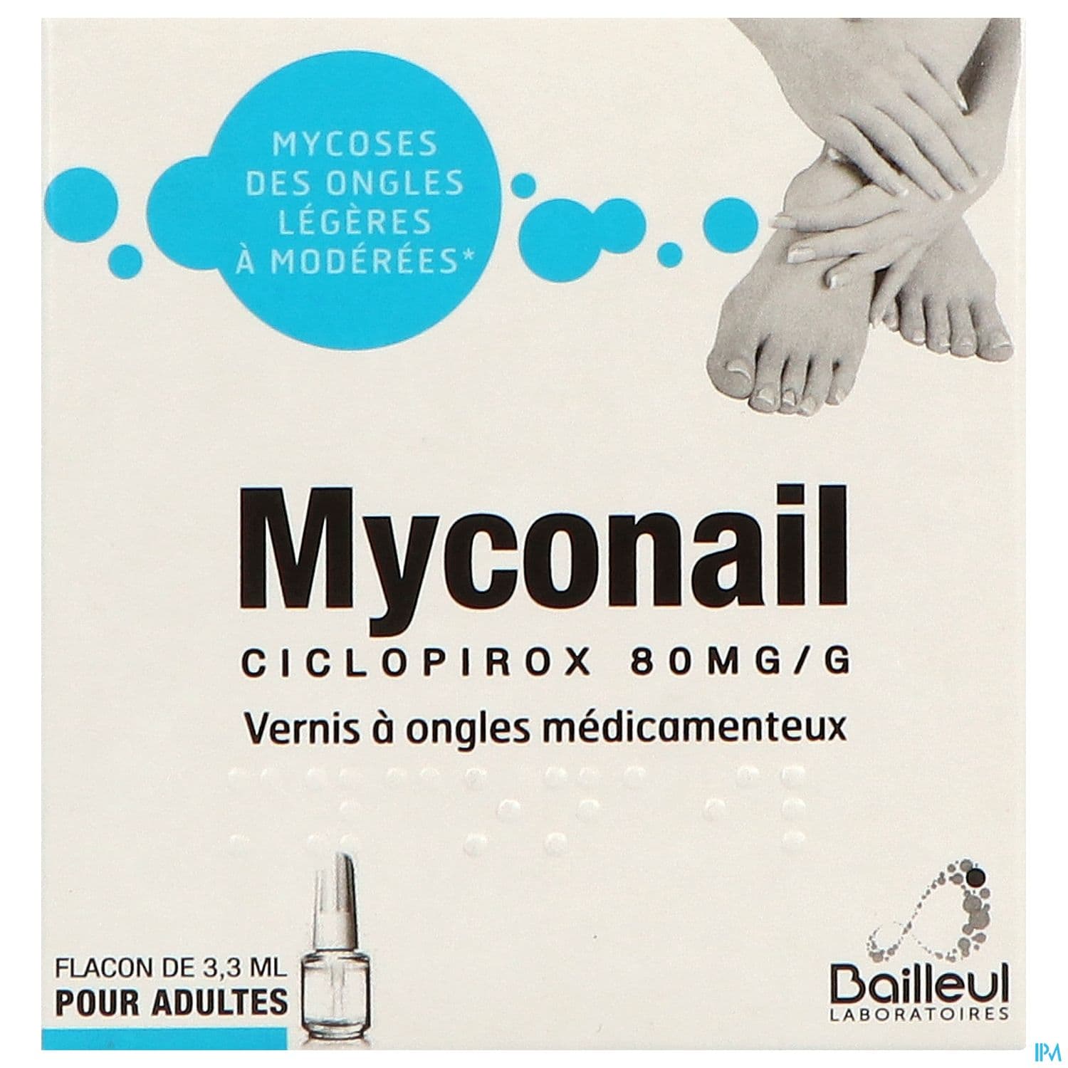 MYCONAIL 80MG/G VERNIS MED FL3,3ML