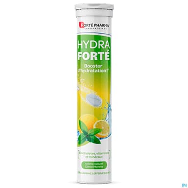 Forte Pharma Hydra Forte Booster D'hydratation Gout Citron Menthe Comprime Effervescent 24