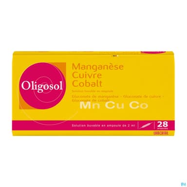 Oligosol Manganese Cuivre Cobalt Solution Buvable 2ml 28