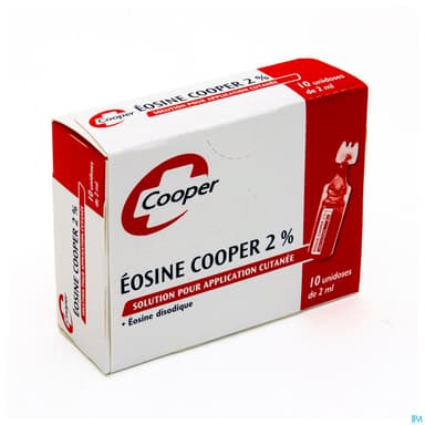 Cooper Eosine 2% Solution Pour Application Cutanee Unidos 2ml 10