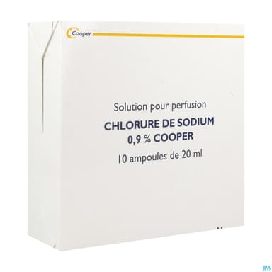 Cooper Sodium Chlorure 0.9% Solution Injectable 20ml 10