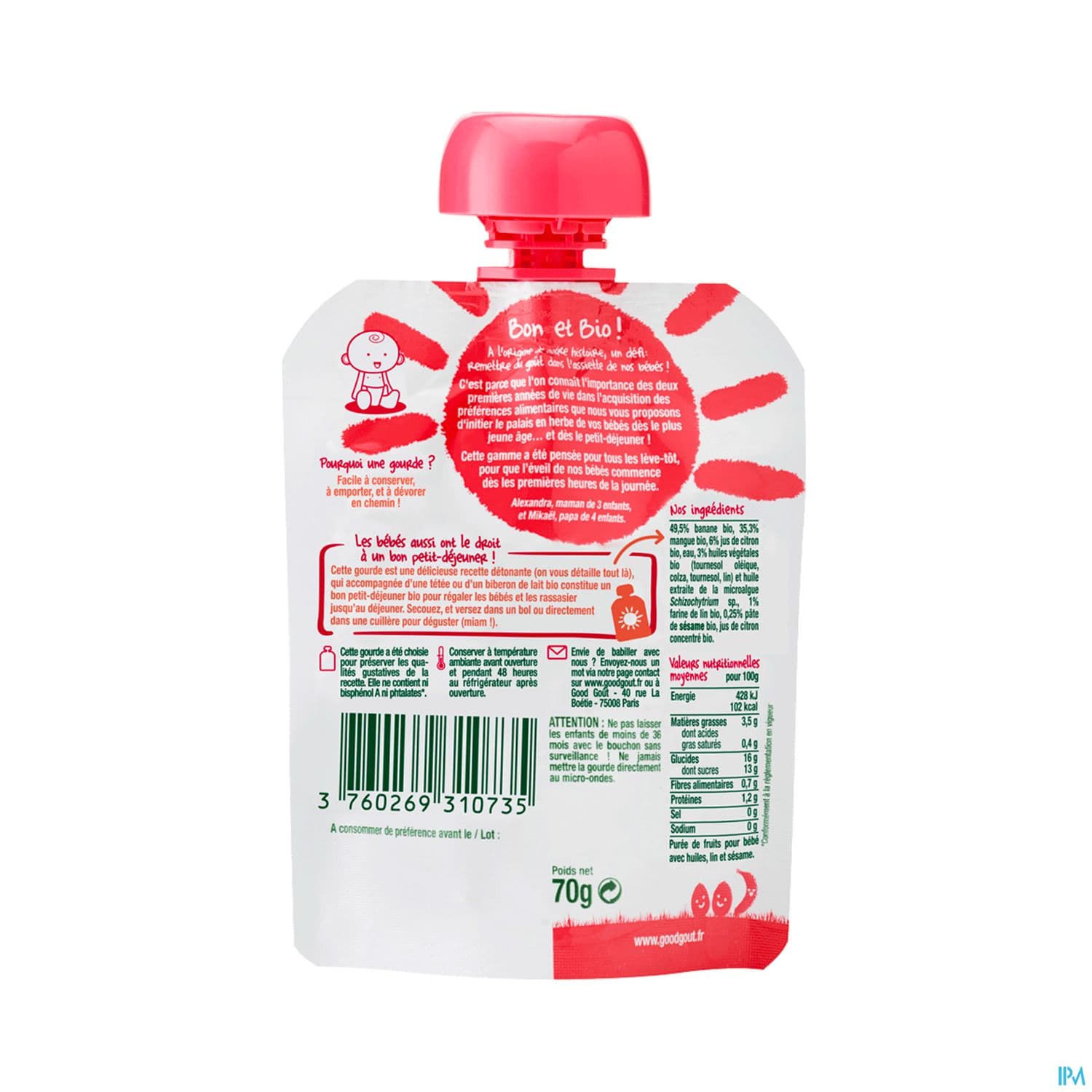 GOODGOUT PETIT DEJ MANGUE 70G