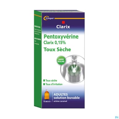 Clarix Toux Seche Pentoxyv 0.15% Adulte Sirop 200ml