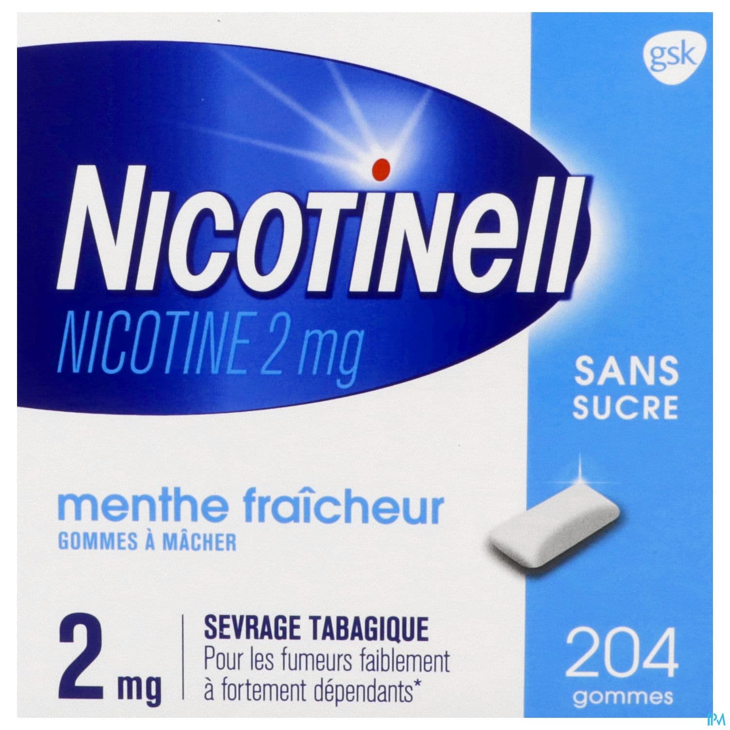 Nicotinell Menthe 2mg Sans Sucre Gommes A Macher 204