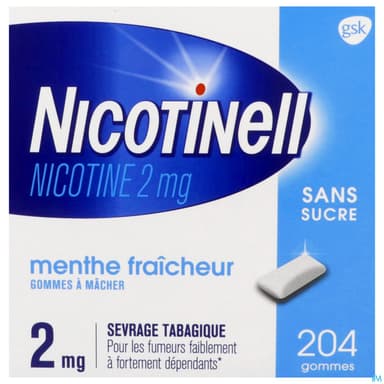Nicotinell Menthe 2mg Sans Sucre Gommes A Macher 204