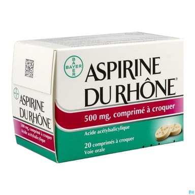 Aspirine Du Rhone 500mg Comprime A Croquer 20