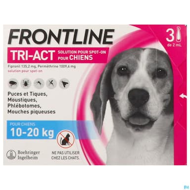 FRONTLINE TRI ACT CHIEN M PIPET 3