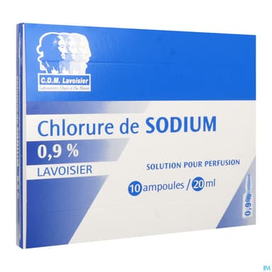 Lavoisier Sodium Chlorure 0.9% Solution Injectable 20ml 10