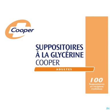Cooper Suppositoire Glycerine Adulte 100