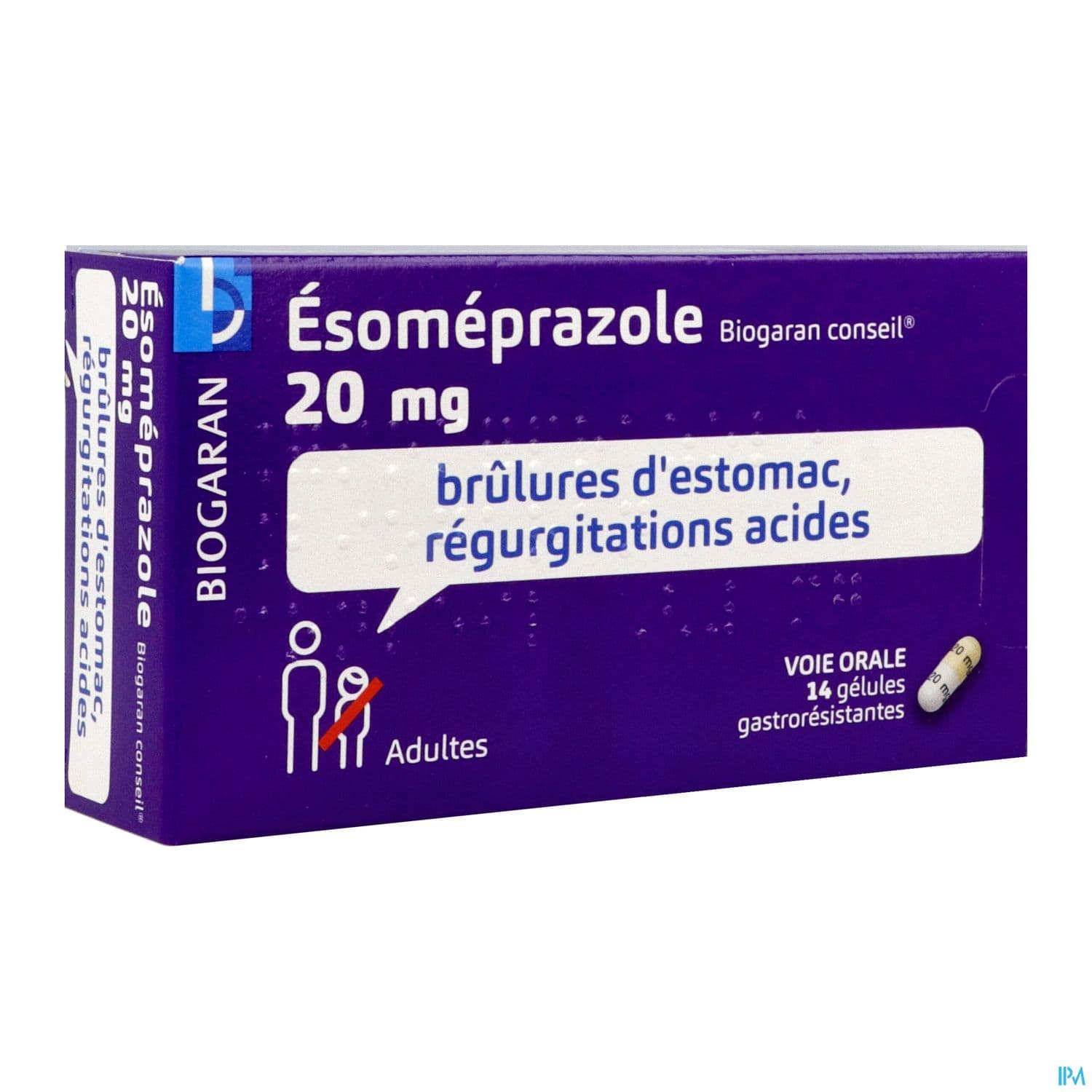Esomeprazole Biogaran Conseil 20mg Gelule Gastroresistante 14