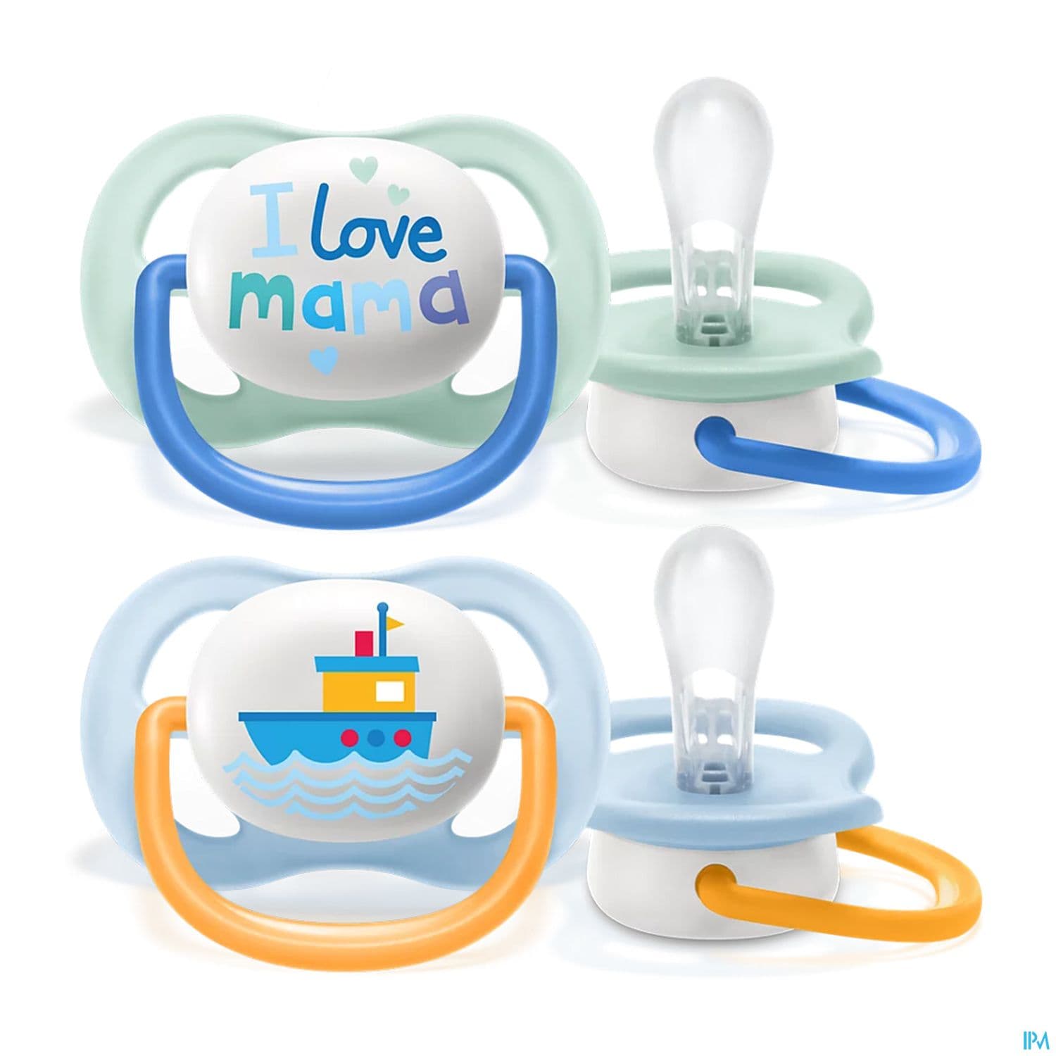 Avent Sucette Ultra Air Boy Love Mama 0/6mois Scf080/01 X2