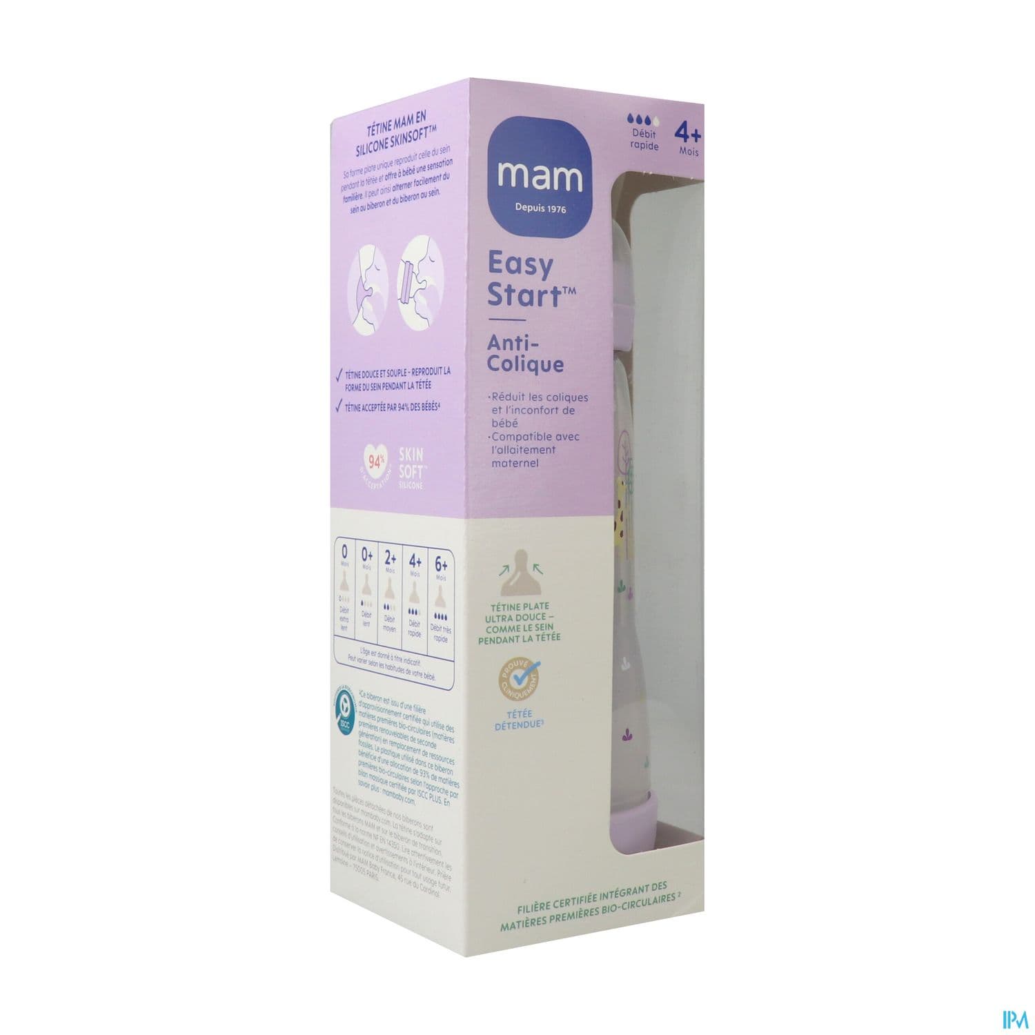 MAM BIB E ST A/COL LILAS D3 320ML