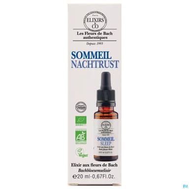 Elixirs Co Les Fleurs De Bach Sommeil Bio Gouttes 20ml