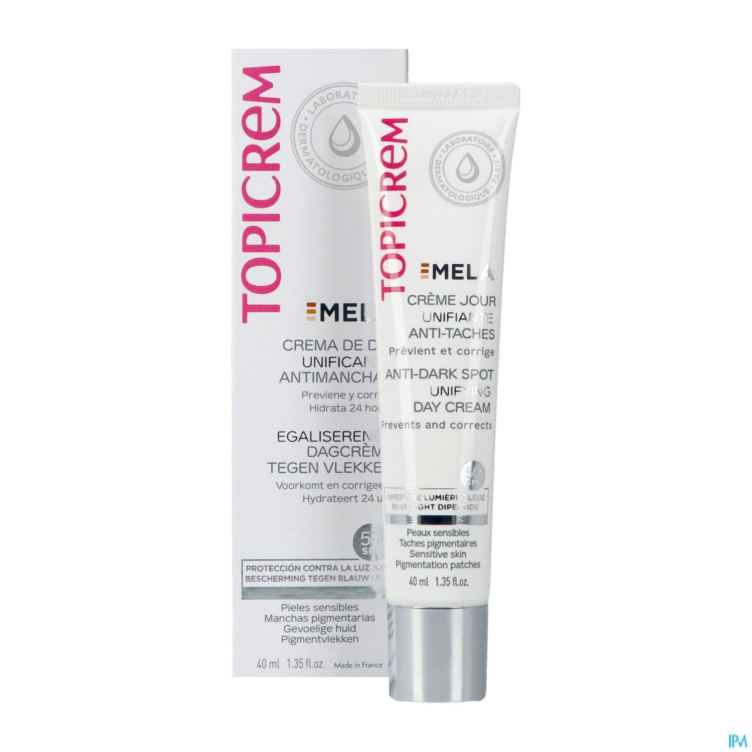 TOPICREM MELA CR A/TACHE 50+ 40ML