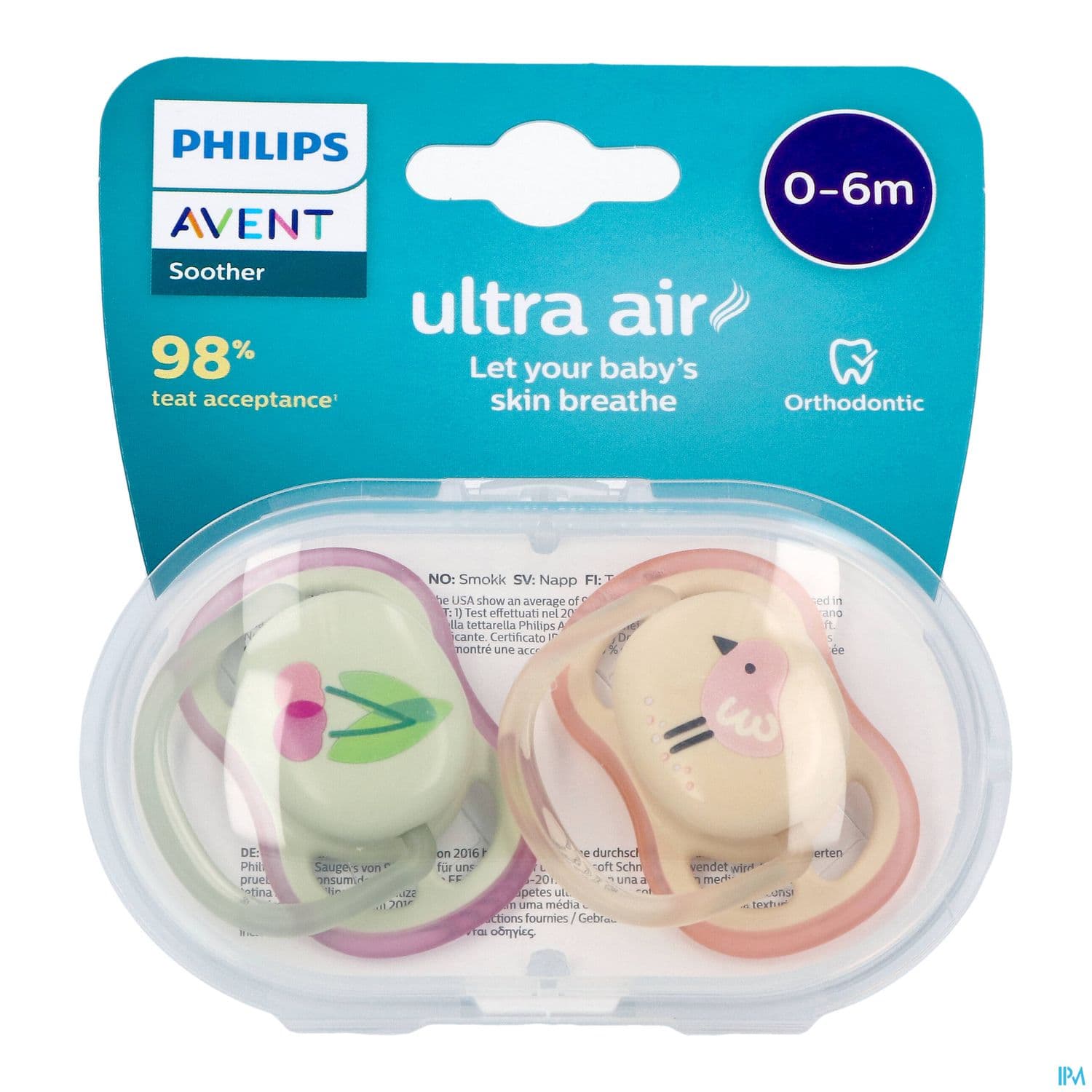 SUCET AVENT ULT AIR MIX NATUR 0-6M