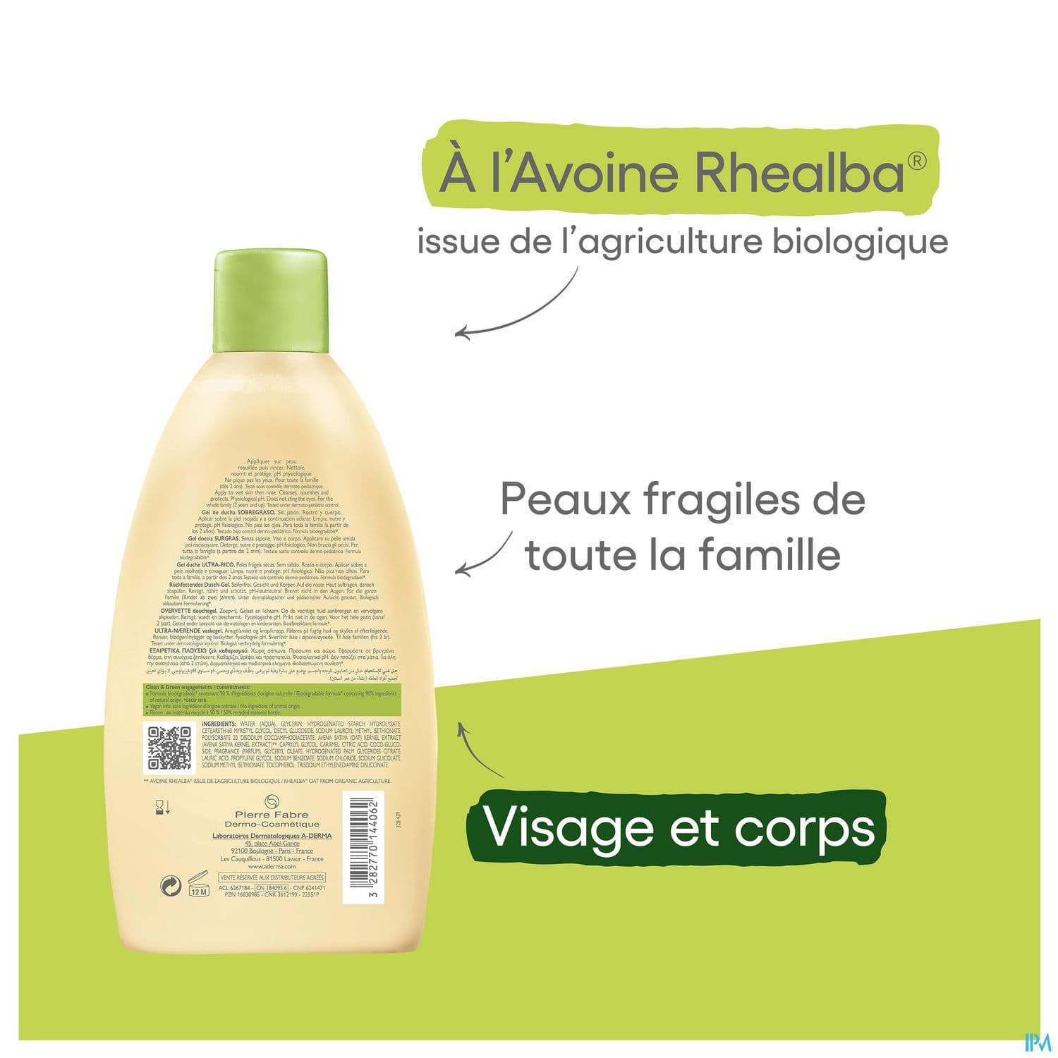 A-DERMA GEL DCH SURGRAS 500ML