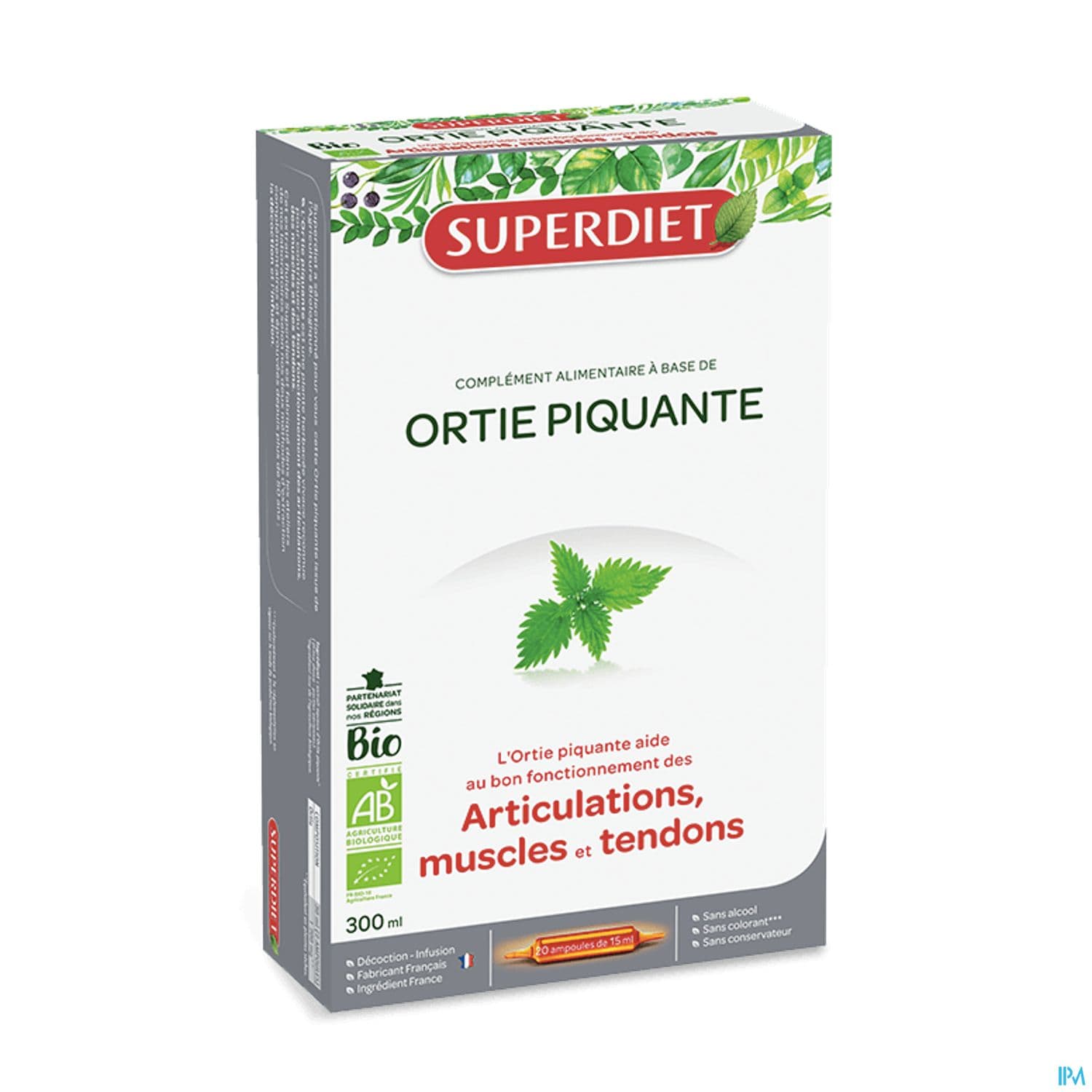 Superdiet Ortie Piquante Bio Ampoule Buvable 15ml 20