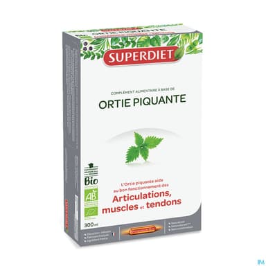 Superdiet Ortie Piquante Bio Ampoule Buvable 15ml 20
