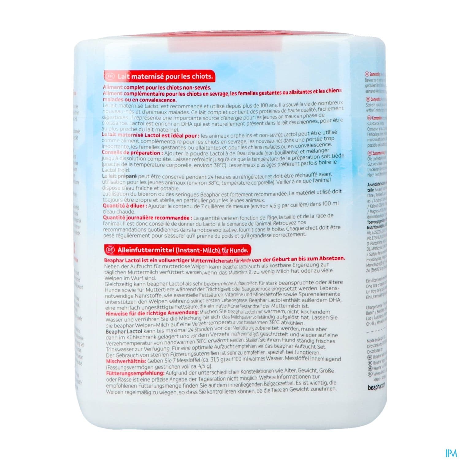 Beaphar Lactol Lait Maternise Chiot 500g