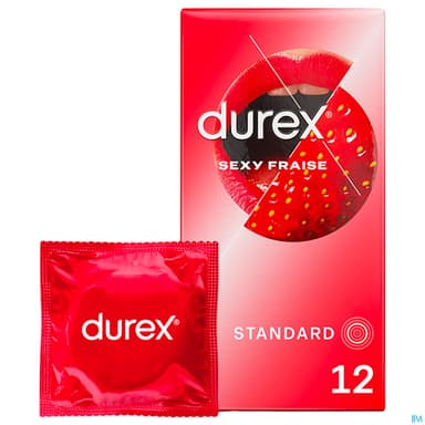 Durex Sexy Preservatif Fraise 12