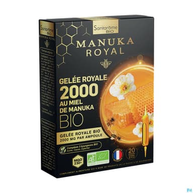 Santarome Gelee Royale 2000 Miel De Manuka Bio Ampoule 20