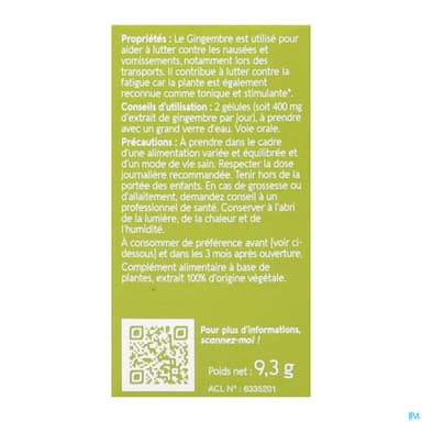 Naturactive Gingembre Bio Gelule 30