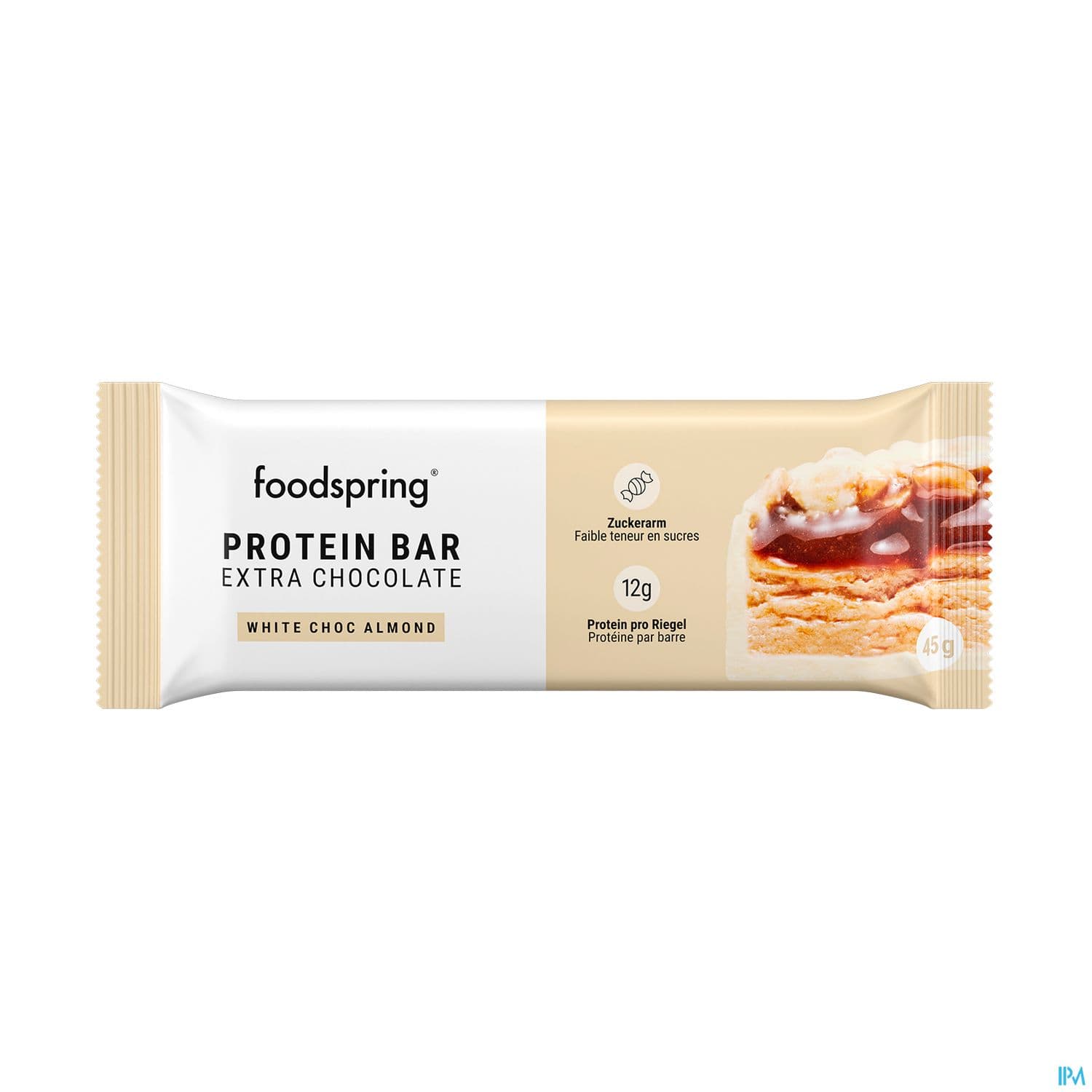 Foodspring Protein Bar Extra Chocolate White Chocolate Almond 45g