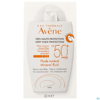 Eau Thermale Avene Solaire Fluide Mineral Spf50+ 40ml