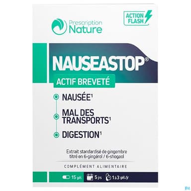 Prescription Nature Nauseastop Gelule 15
