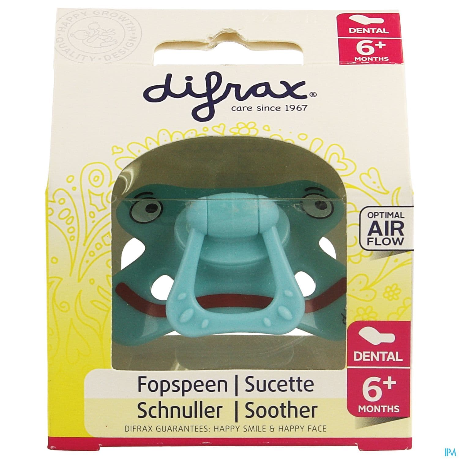 Difrax Sucette Dental 6/12mois