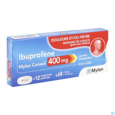 Ibuprofene Viatris Conseil 400mg Comprime 12