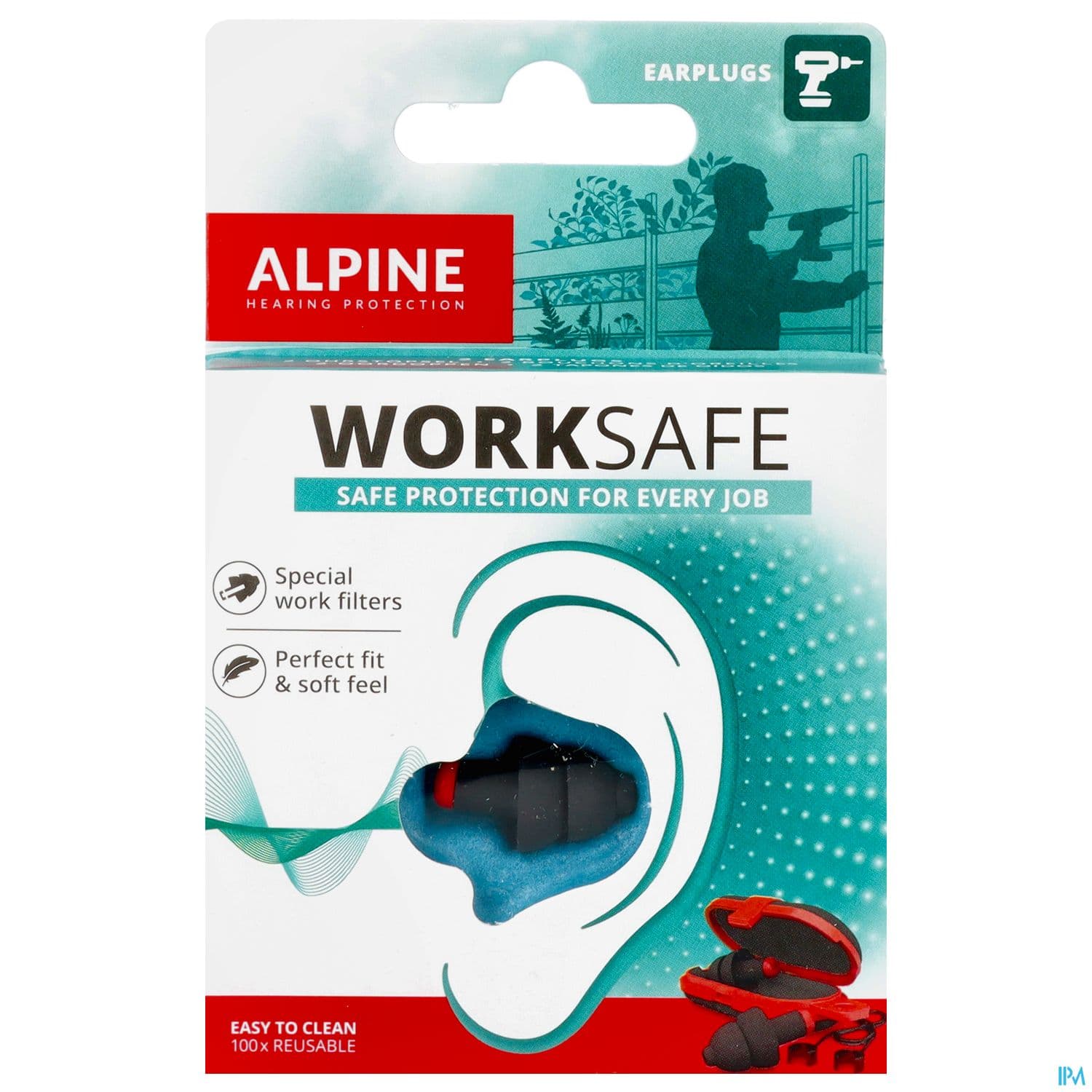 Alpine Worksafe Bouchon Oreille Travail X2 + Corde