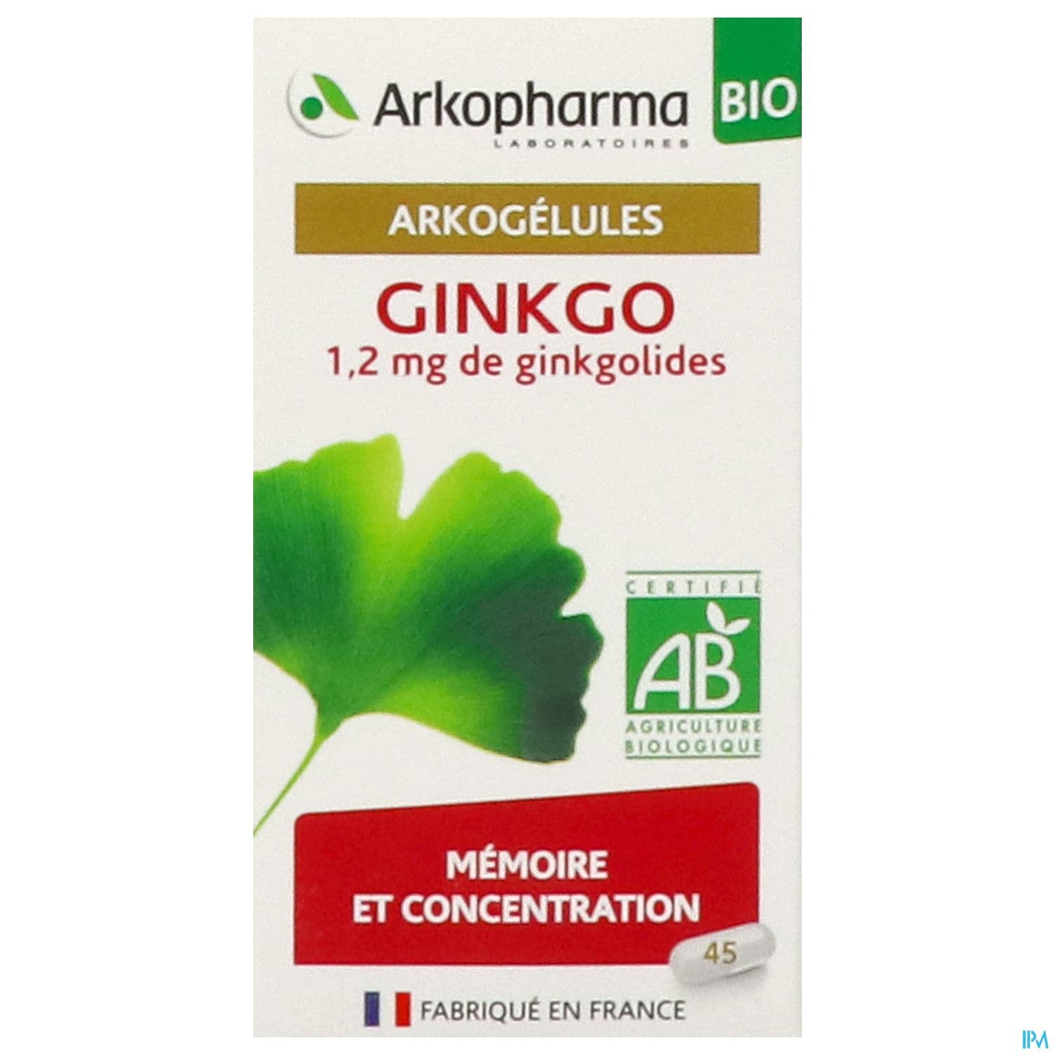 Arkogelules Ginkgo Bio Caps 45