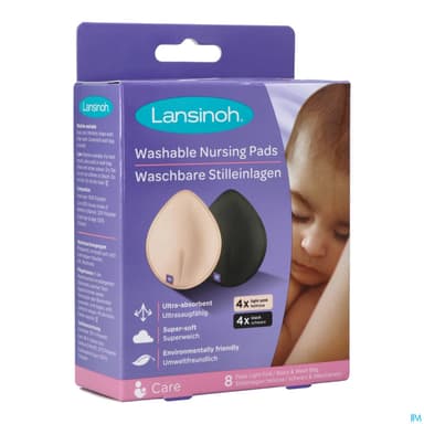 Lansinoh Coussinets D'allaitement Lavables X8