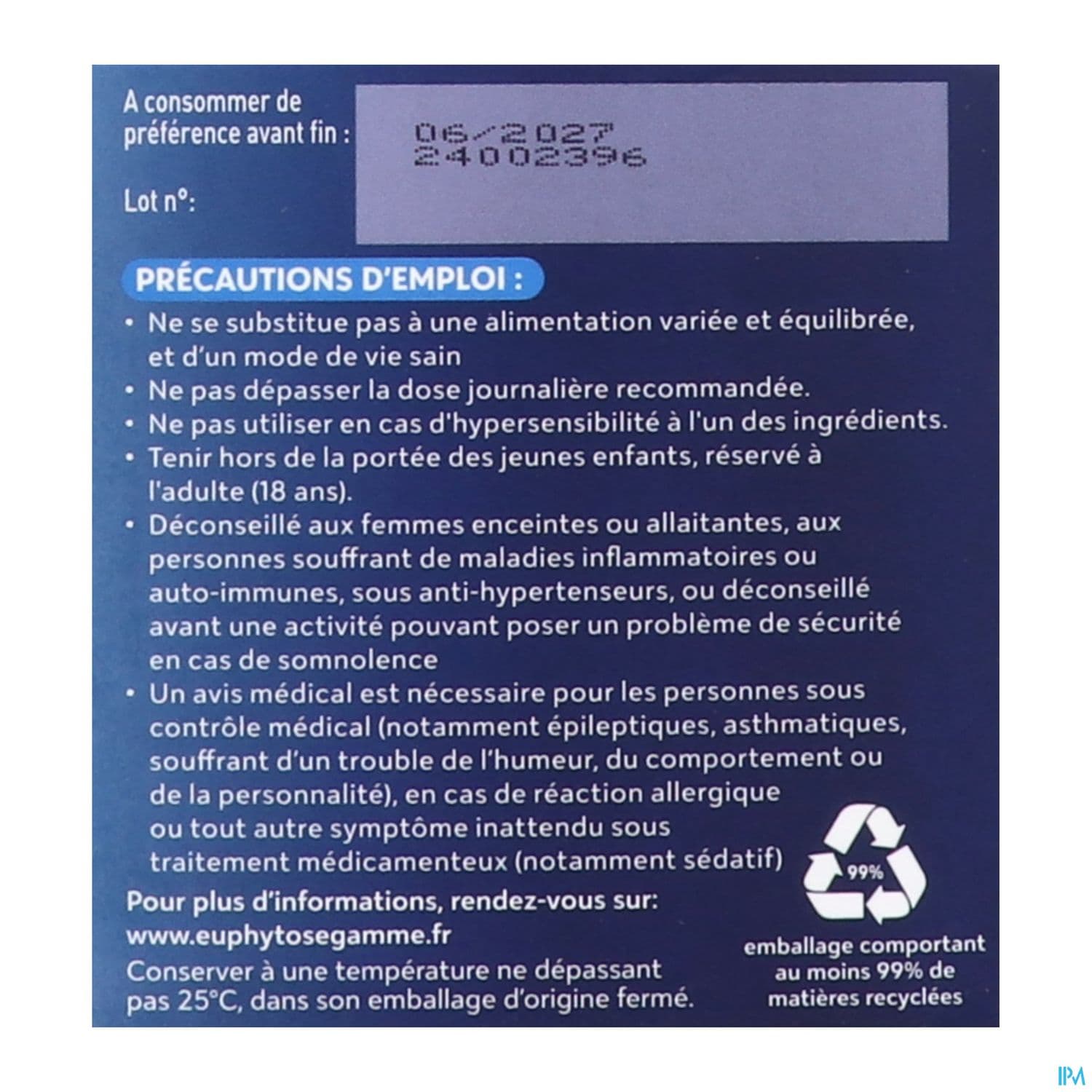EUPHYTOSE NUIT SACHET 20