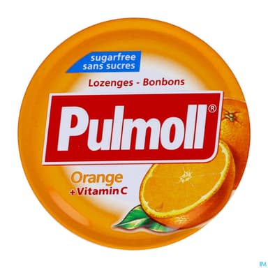 Pulmoll Orange Vitamine C Pastille Sans Sucre 45g