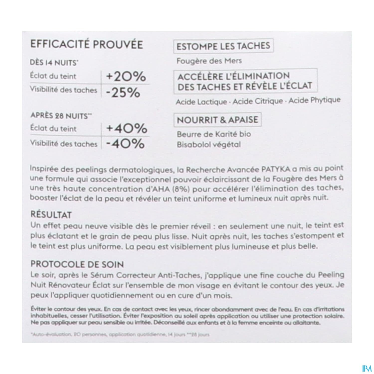 Patyka Peeling Nuit Renovateur D Eclat 50ml