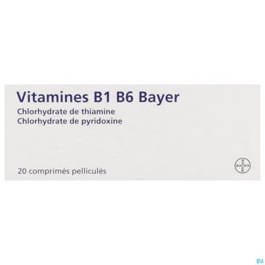 Vitamine B1 B6 Bayer Comprime 20