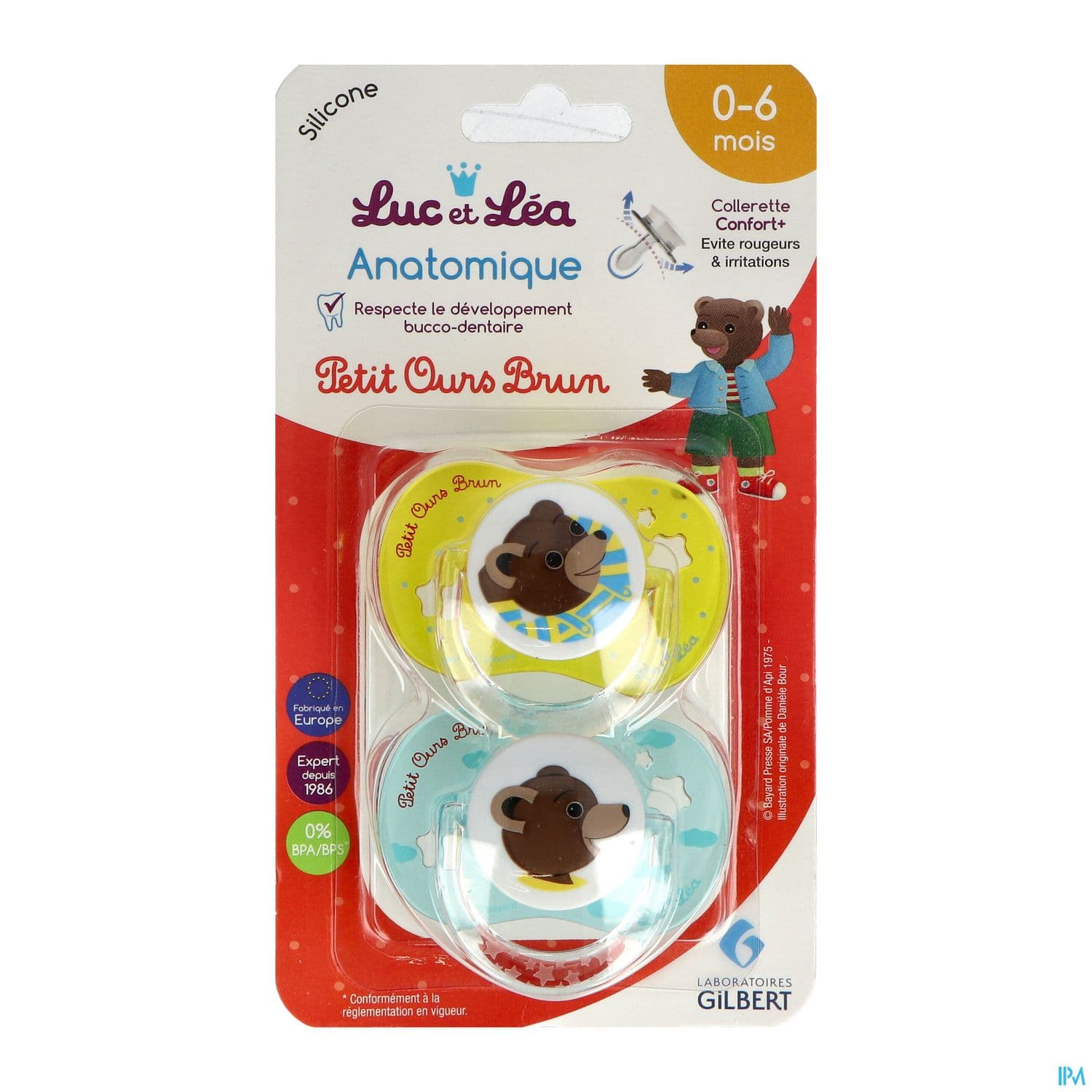 Luc Et Lea Sucette Anatomique Pob Anneau 0/6m X2