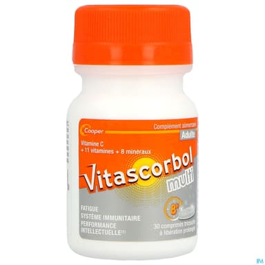 Cooper Vitascorbolmulti Adulte Comprime Tricouche 30