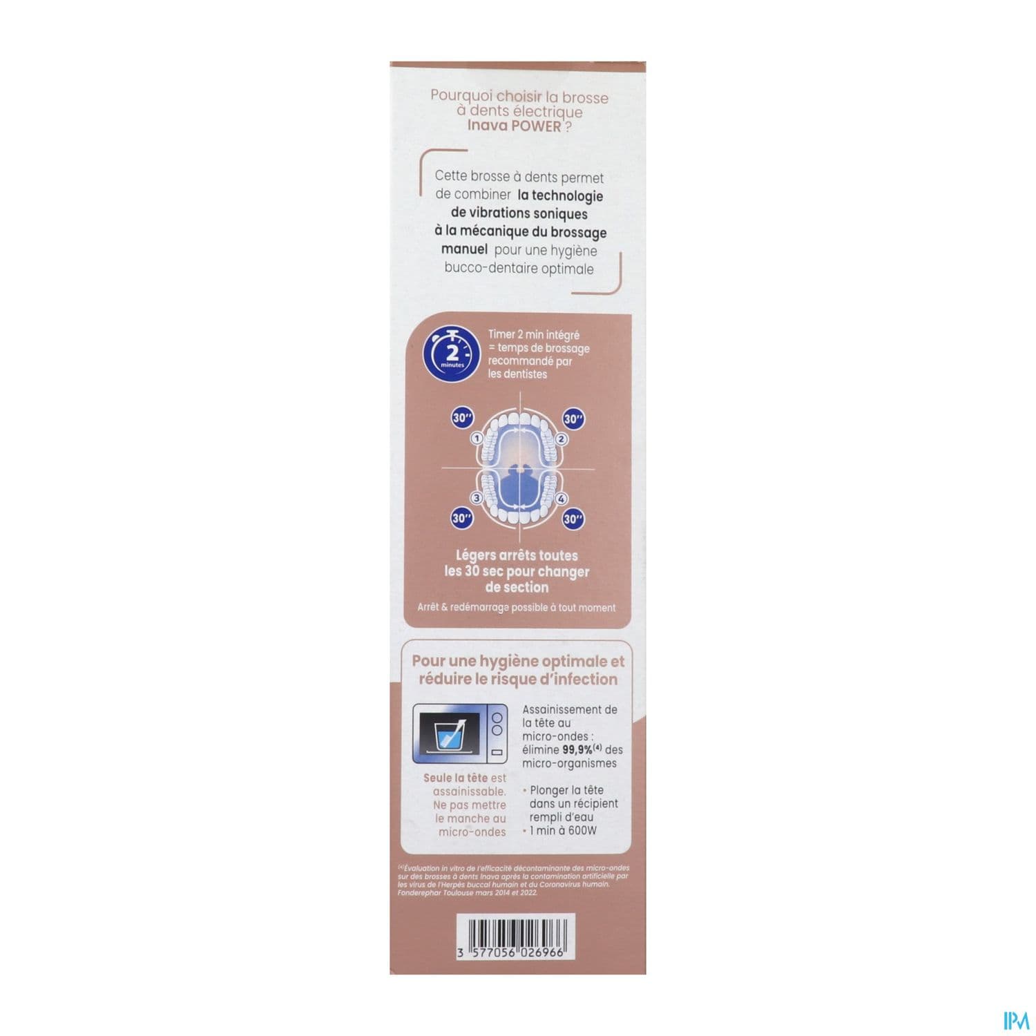 Inava Power Brosse A Dents Electrique Rose