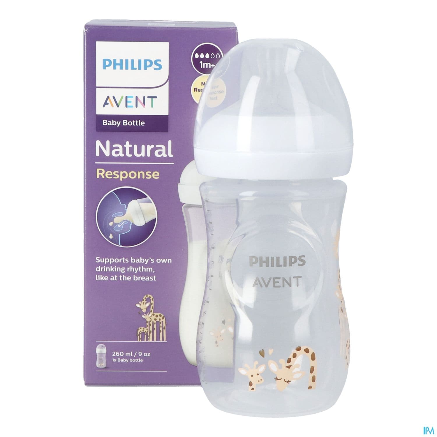 BIB AVENT NAT RESPONSE 260MLGIRAFE