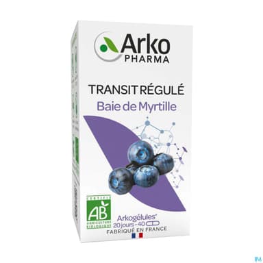 Arkopharma Arkogelules Myrtille Baie Bio Gelule 40